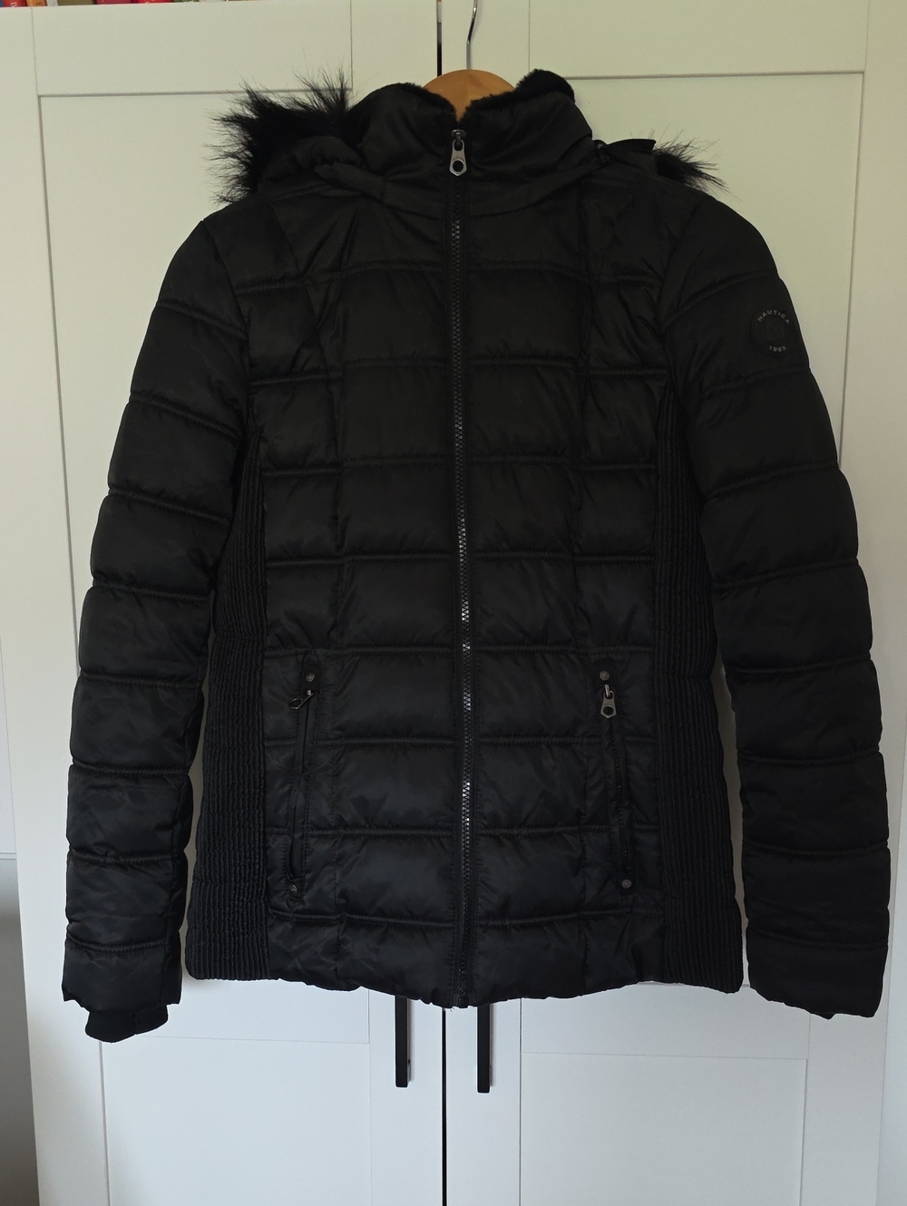 Nautica Womens Small Black Quilted Winter Jacket